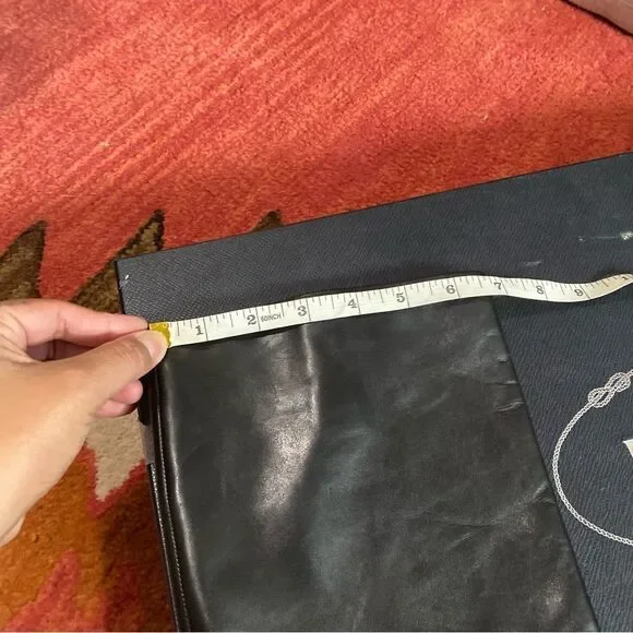 Prada Made in Italy Black Leather Knee-High Boots Size 39 Heeled - Picture 10 of 12